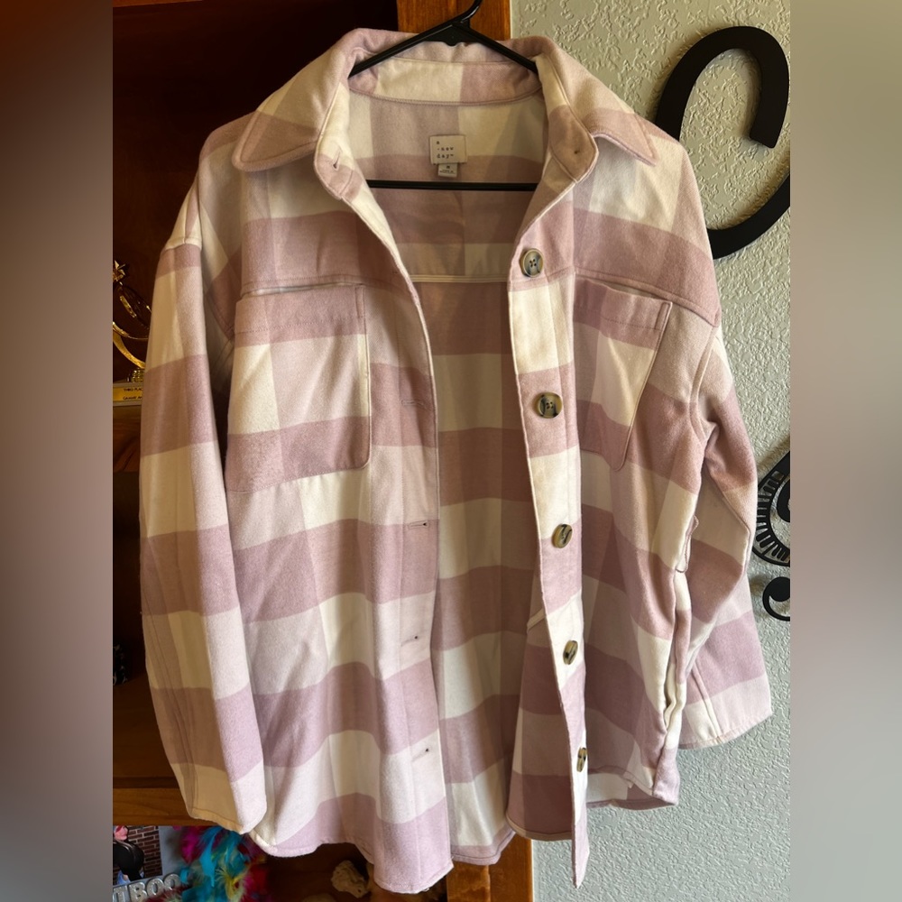 Link and White Checkered Shacket